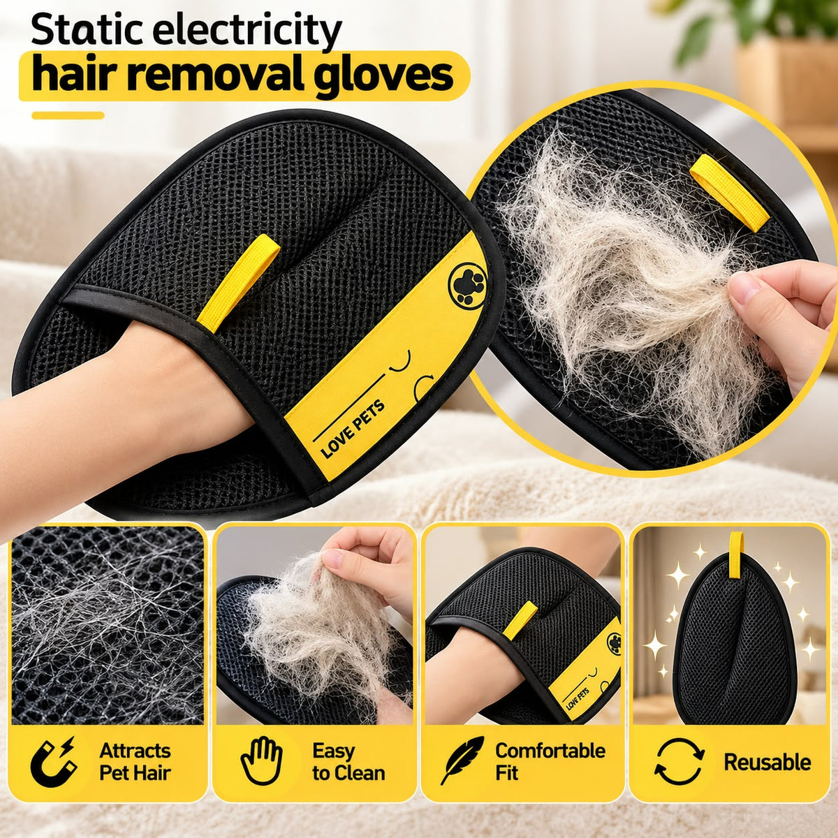 Pet Hair-Removal Glove