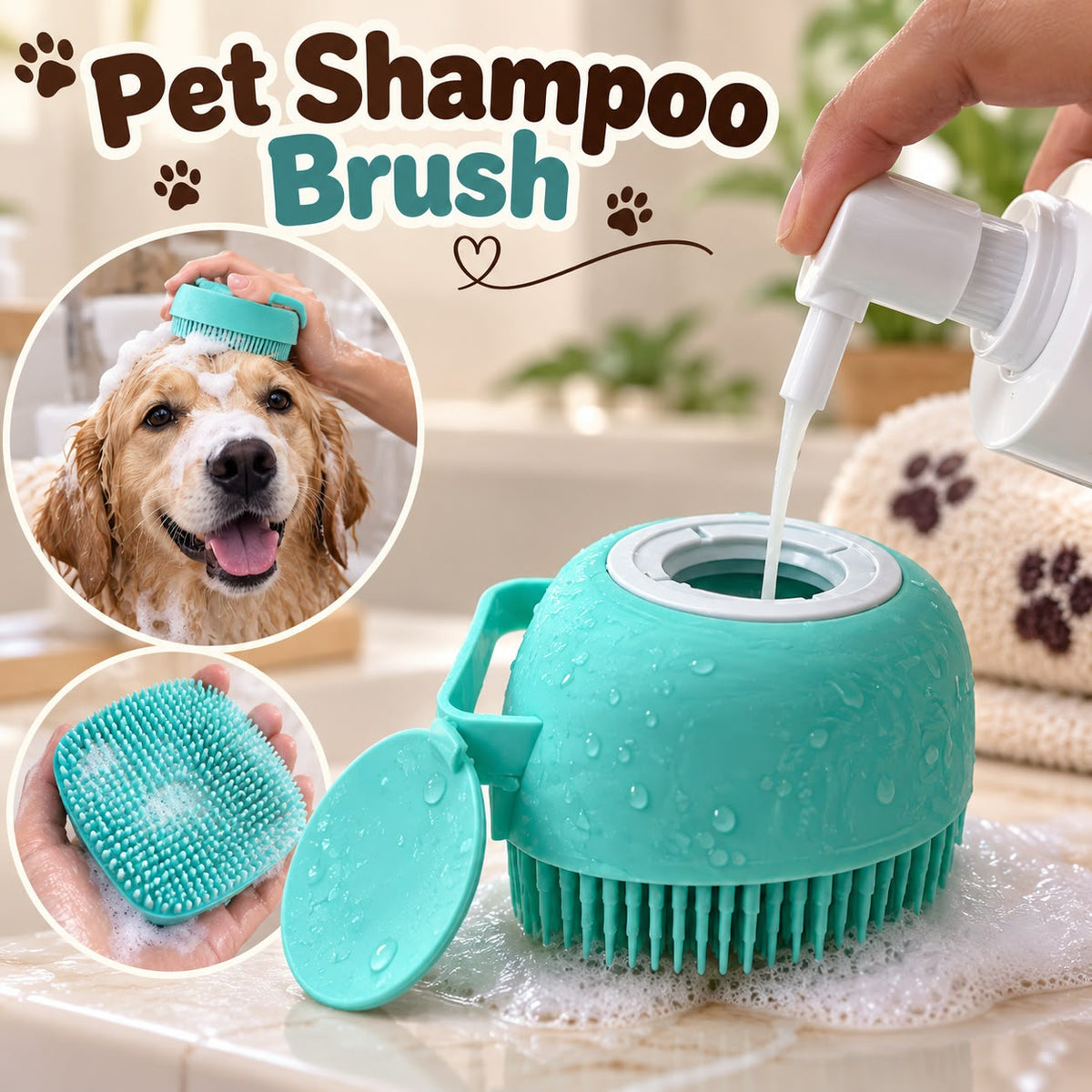 Pet Shampoo Brush