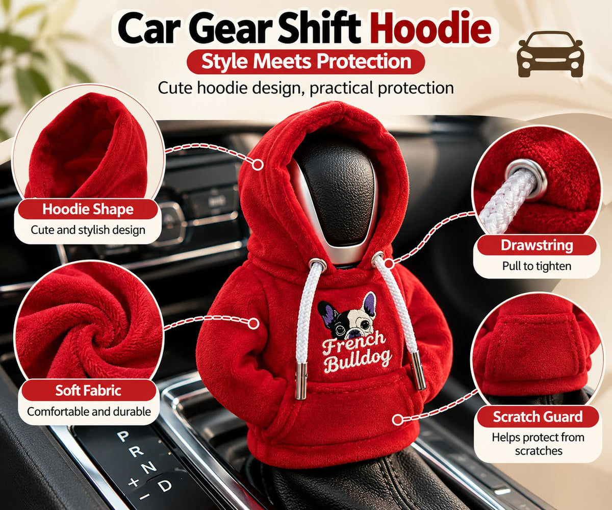 French Bulldog Car Gear Shift Hoodie